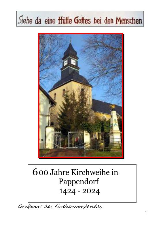 Festschrift 600 Jahre St. Wenzels Kirche Pappendorf